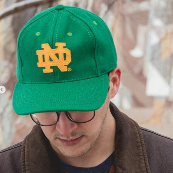 EBBETS FIELDS FLANNELS UNIVERSITY OF NOTRE DAME “ND” VINTAGE BALLCAP - Picture 1 of 4